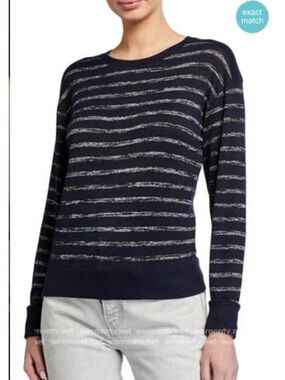 Rag & Bone Navy Crewneck stripe Sweater M